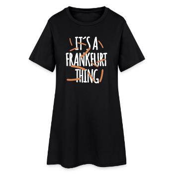 C’est un truc de Francfort - Robe T-shirt Femme - noir - Devant