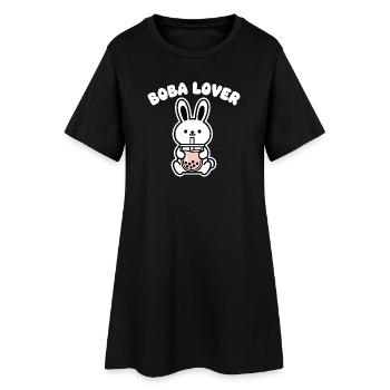 Boba Bunny Lover - Women’s T-Shirt Dress - black - Front