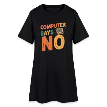 Rétro Computer dit non - Robe T-shirt Femme - noir - Devant