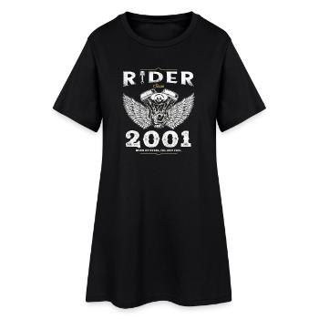 Rider depuis 2001 - 24 ans de vitesse et d’aventure - Robe T-shirt Femme - noir - Devant