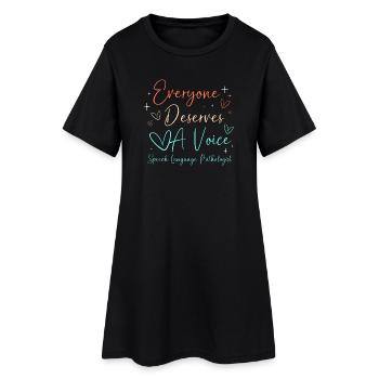 Orthophoniste Orthophoniste Orthophoniste - Robe T-shirt Femme - noir - Devant