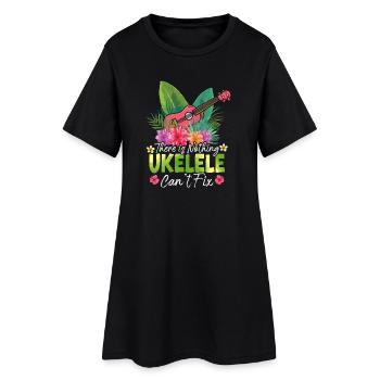 Hawaiian Ukulele Uke There Is - Women’s T-Shirt Dress - black - Front
