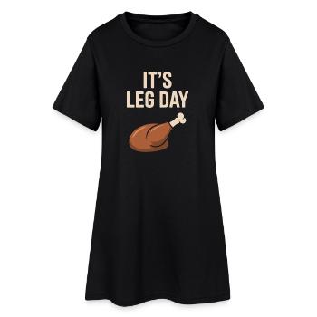 C’est la journée des jambes Journée de triche à la salle de sport Être entraînement Fitness - Robe T-shirt Femme - noir - Devant