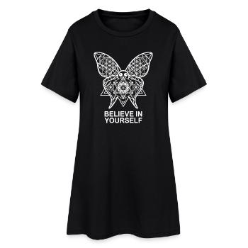 Crois en toi, papillon - Robe T-shirt Femme - noir - Devant