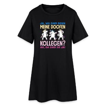 Mes collègues stupides. Les voilà du travail de bureau. - Robe T-shirt Femme - noir - Devant