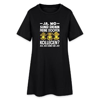 Mes collègues stupides. Les voilà du travail de bureau. - Robe T-shirt Femme - noir - Devant