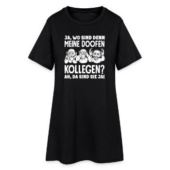 Mes collègues stupides. Les voilà du travail de bureau. - Robe T-shirt Femme - noir - Devant
