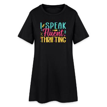 Acheteur d’occasion Je parle couramment Friperie Friperie - Robe T-shirt Femme - noir - Devant