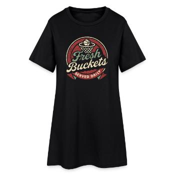 Parole de basket : humour : Idée cadeau pour joueur de basket - Robe T-shirt Femme - noir - Devant