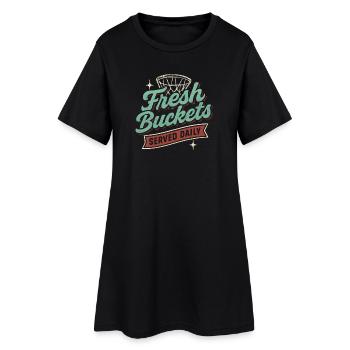 Parole de basket : humour : Idée cadeau pour joueur de basket - Robe T-shirt Femme - noir - Devant