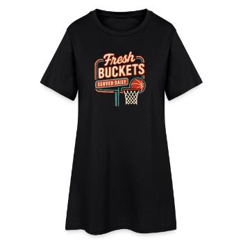 Parole de basket : humour : Idée cadeau pour joueur de basket - Robe T-shirt Femme - noir - Devant