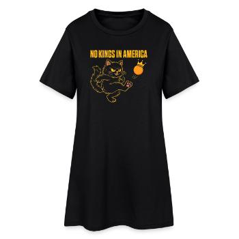 No Kings In America Patriotic Liberty Quote - Women’s T-Shirt Dress - black - Front