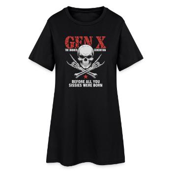 Gen X : La Génération Badass Crossbones - Robe T-shirt Femme - noir - Devant