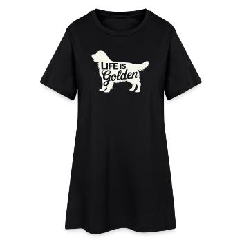 Life is Golden Retriever - Women’s T-Shirt Dress - black - Front