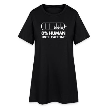 Caffeine Gauge Coffee Tee Fans - Women’s T-Shirt Dress - black - Front