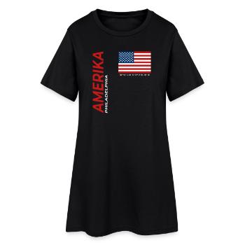 Philadelphie - Robe T-shirt Femme - noir - Devant
