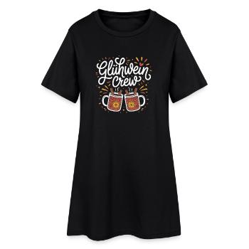 Équipe du vin chaud Marché de Noël joyeux - Robe T-shirt Femme - noir - Devant