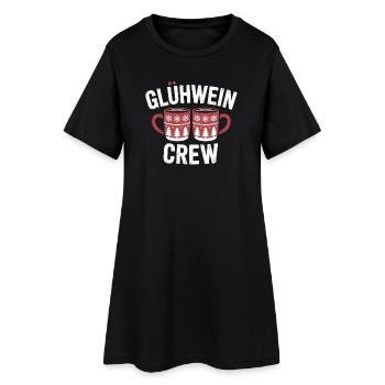 Équipe du vin chaud Marché de Noël joyeux - Robe T-shirt Femme - noir - Devant