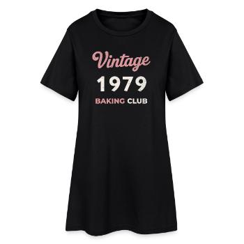 Millésime 1979 – Année de naissance rétro du Baking Club - Robe T-shirt Femme - noir - Devant