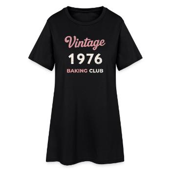 Vintage 1976 – Baking Club Retro Birth Year - Women’s T-Shirt Dress - black - Front