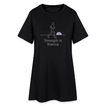 Entraînement introverti, Calme - Robe T-shirt Femme - noir - Devant