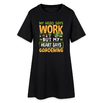 Cadeaux pour les jardins et les amoureux des plantes - Robe T-shirt Femme - noir - Devant