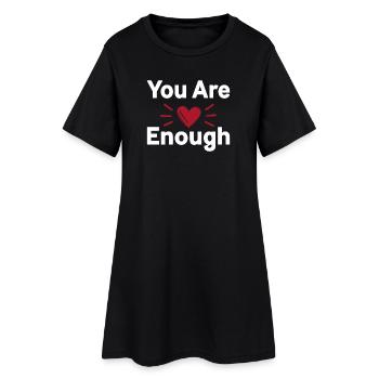 Déclaration d’amour de soi que tu es assez - Robe T-shirt Femme - noir - Devant