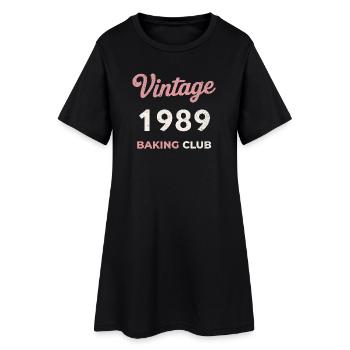 Vintage 1989 – Année de naissance rétro du Baking Club - Robe T-shirt Femme - noir - Devant