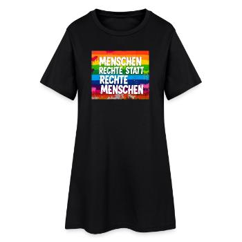Human Rights Instead of Right-Wing People Statement - Women’s T-Shirt Dress - black - Front