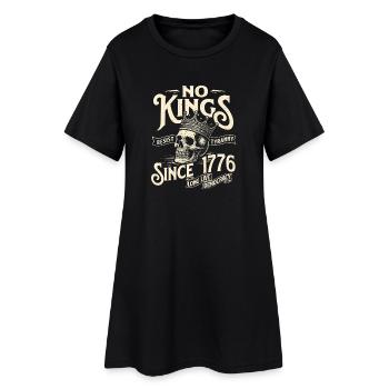 Aucun roi depuis 1776 ne résiste à la tyrannie Démocratie - Robe T-shirt Femme - noir - Devant