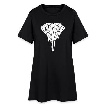 Diamond Melting Retro Vintage - Frauen T-Shirt-Kleid - Schwarz - Vorne
