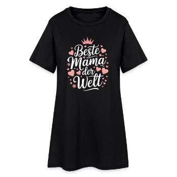 Couronne de Cœur de la meilleure maman du monde - Robe T-shirt Femme - noir - Devant