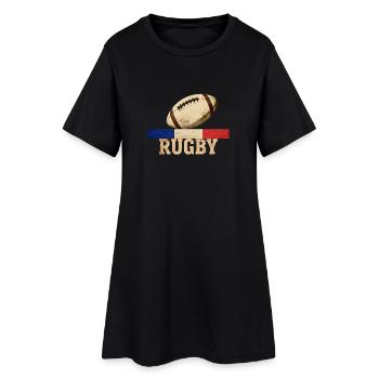 Rugby Français Vintage Logo - Robe T-shirt Femme - noir - Devant