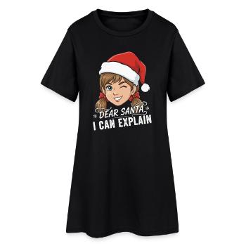 Dear Santa I Can Explain - Women’s T-Shirt Dress - black - Front