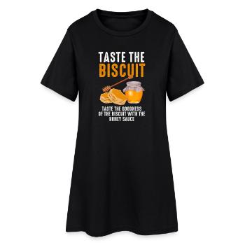 Goûtez le biscuit au miel - Robe T-shirt Femme - noir - Devant