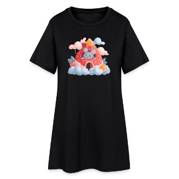 Strawberry House Mouse Magic - Women’s T-Shirt Dress - black - Front