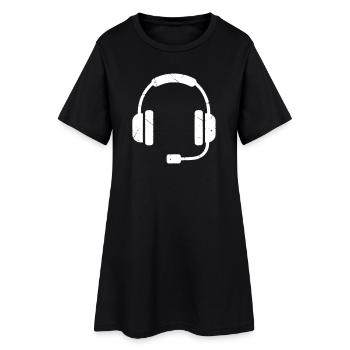 Casque de jeu Gamer Gaming Vector - Robe T-shirt Femme - noir - Devant