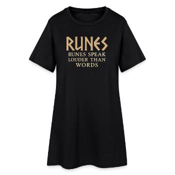 Alphabet runique anglais ancien - Robe T-shirt Femme - noir - Devant