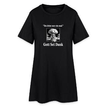 On ne vit qu’une fois (Dieu merci) - Mémoire allemand - Robe T-shirt Femme - noir - Devant