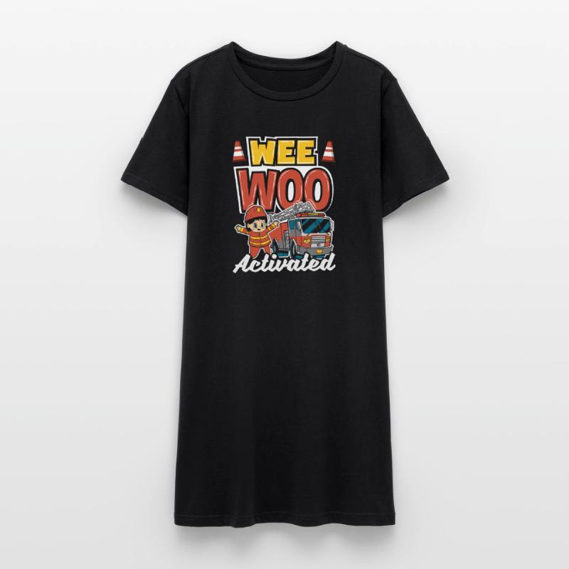 Wee Woo Squad Fire Tiny Firefighter Women’s T-Shirt Dress
