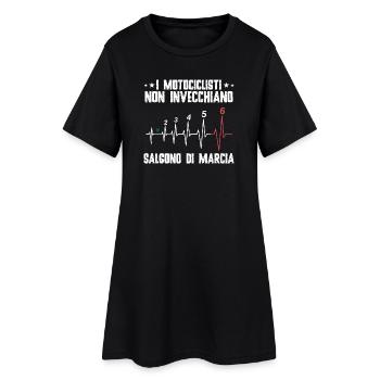 I MOTOCICLISTI NON INVECCHIANO SALGONO DI MARCIA - Women’s T-Shirt Dress - black - Front