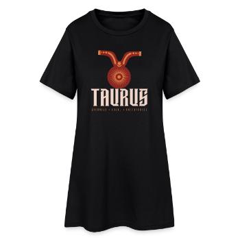 Taureau - Robe T-shirt Femme - noir - Devant