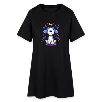 Accent fier d’os de chiot - Robe T-shirt Femme - noir - Devant