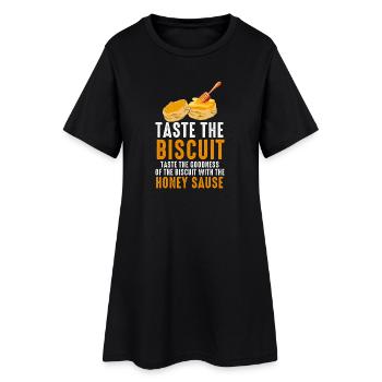 Goûtez le biscuit à la sauce au miel - Robe T-shirt Femme - noir - Devant