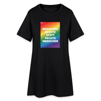 Human rights instead of hatred and agitation - Women’s T-Shirt Dress - black - Front