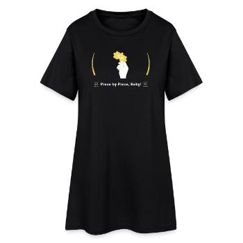 Stück für Stück, Baby! - Frauen T-Shirt-Kleid - Schwarz - Vorne