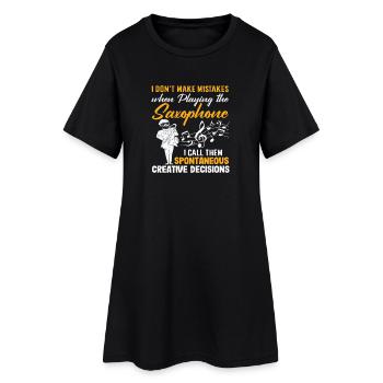 Je ne fais pas d’erreurs Saxophoniste Drôle de jazz - Robe T-shirt Femme - noir - Devant