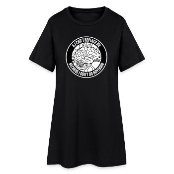 AI Can't Replace Me I Don't Do Anything Humor Joke - Women’s T-Shirt Dress - black - Front