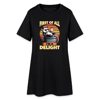 Drôle d’opossum - Robe T-shirt Femme - noir - Devant