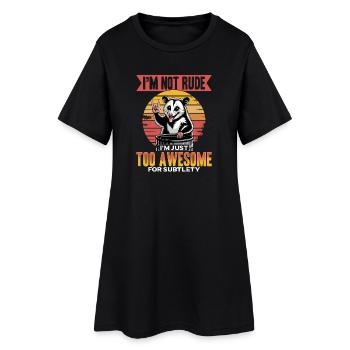 Drôle d’opossum - Robe T-shirt Femme - noir - Devant